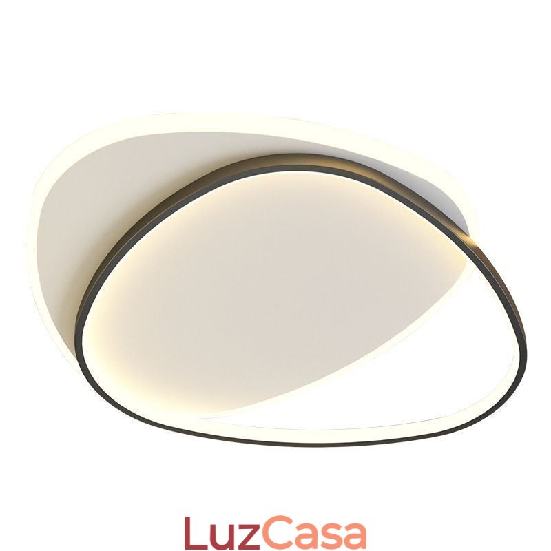 Luminária de teto triangular dupla embutida