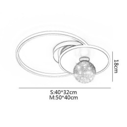 Luminária de teto minimalista para decoração de casa embutida