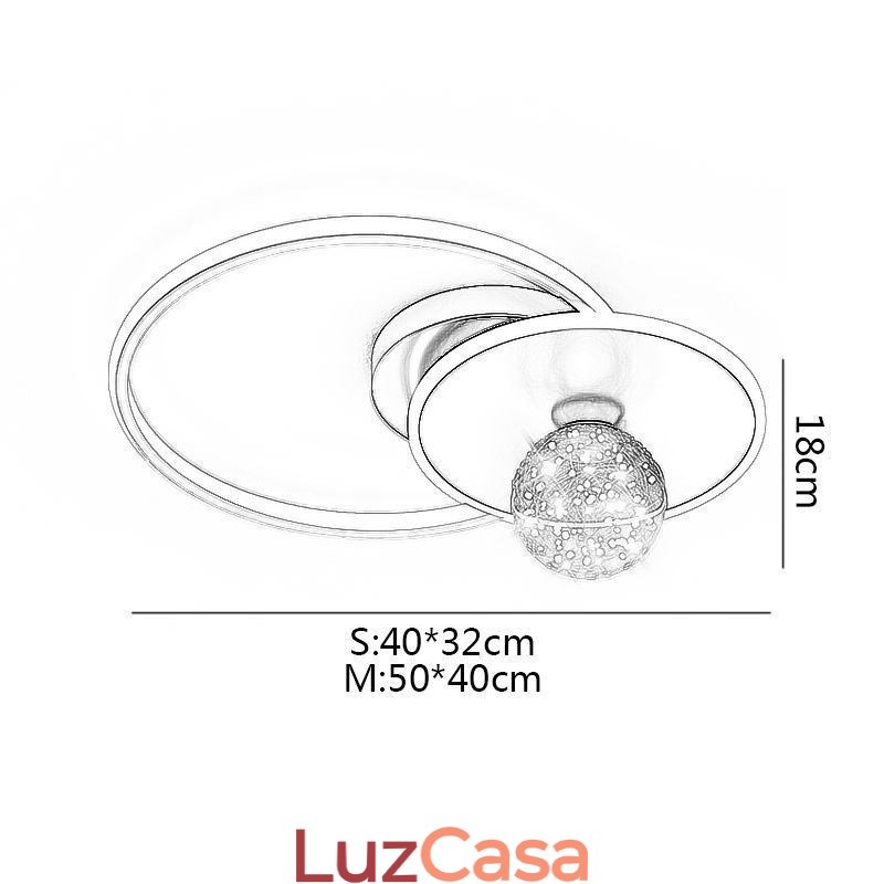 Luminária de teto minimalista para decoração de casa embutida