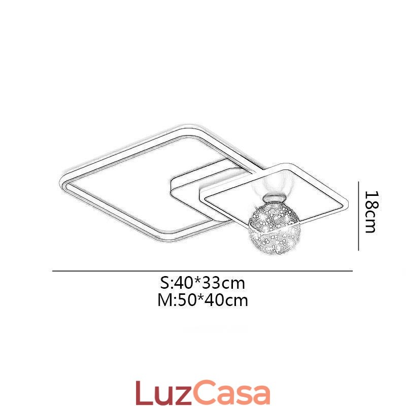 Luminária de teto embutida para decoração de casa