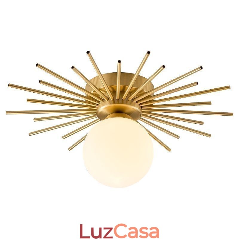 Luminária de teto moderna embutida de 1 luz, luminária de teto globo