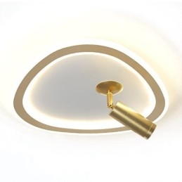 Luminária de teto em acrílico triangular embutida Spotlight