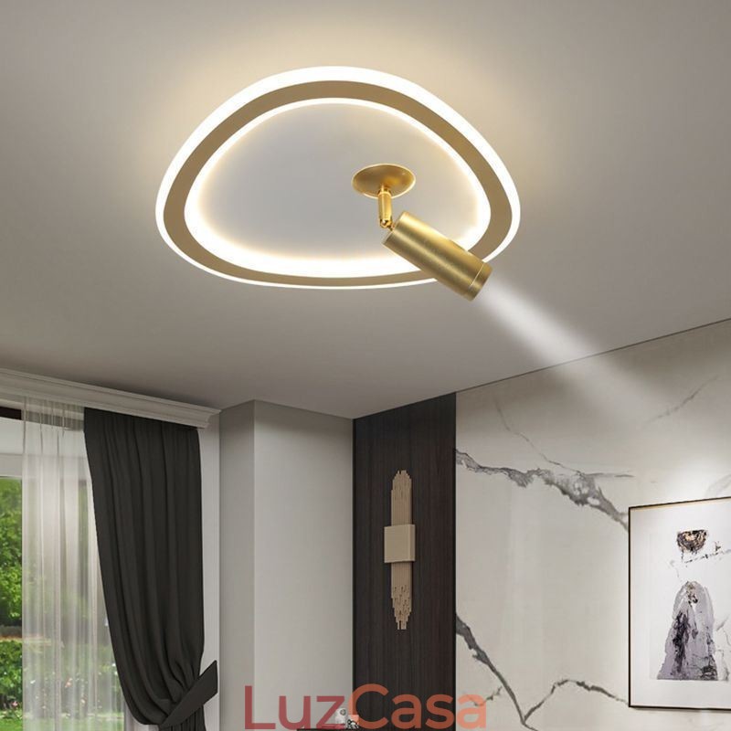 Luminária de teto em acrílico triangular embutida Spotlight