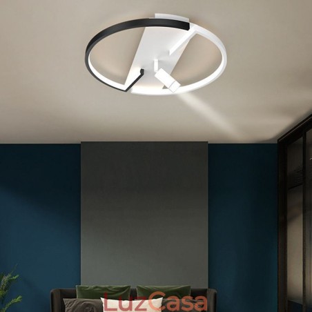Luminária de teto em acrílico preto e branco Spotlight Luminária de teto em acrílico preto e branco Spotlight