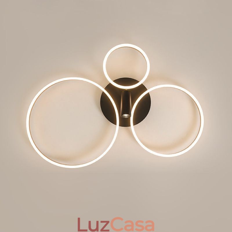 Luminária de teto Halo Ring de ouro escovado Spotlight de iluminação