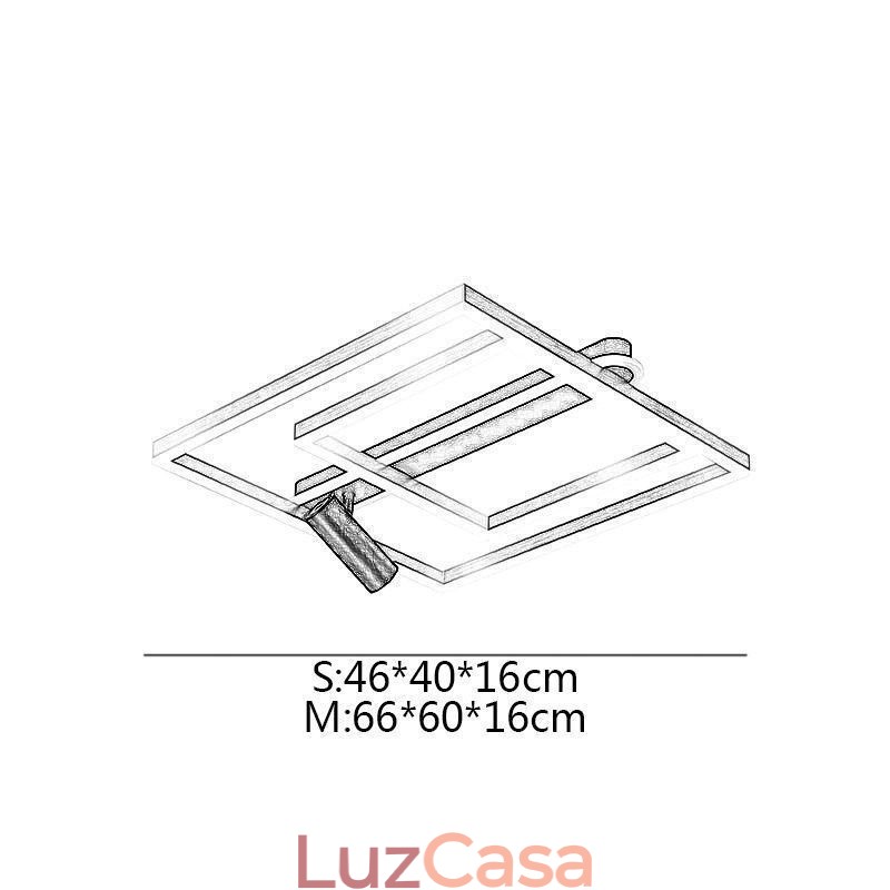 Luminária de teto acrílica minimalista embutida Spotlight