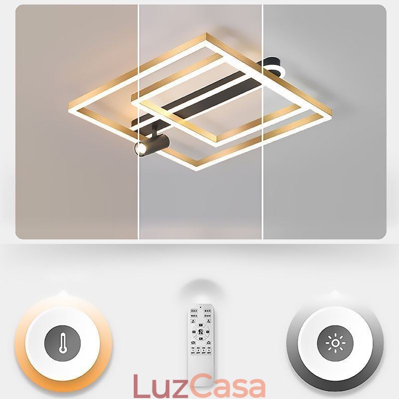 Luminária de teto acrílica minimalista embutida Spotlight