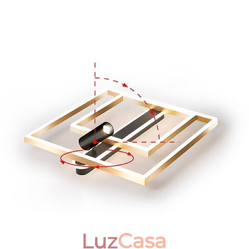 Luminária de teto acrílica minimalista embutida Spotlight