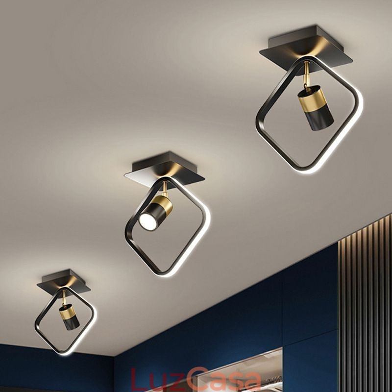 Luminária de teto acrílica minimalista para decoração, holofote
