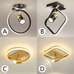Luminária de teto acrílica minimalista para decoração, holofote