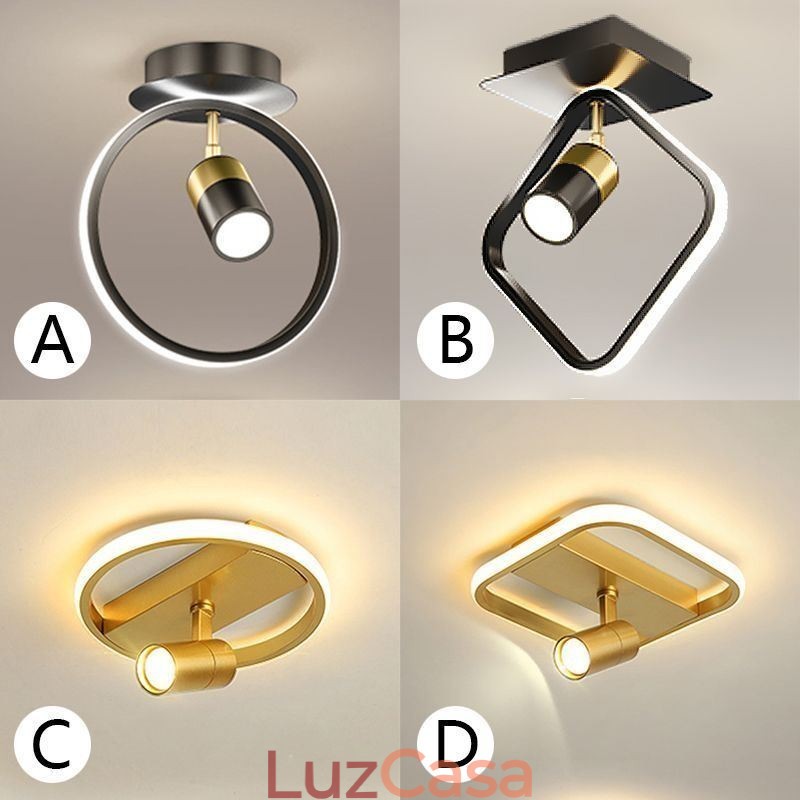 Luminária de teto acrílica minimalista para decoração, holofote