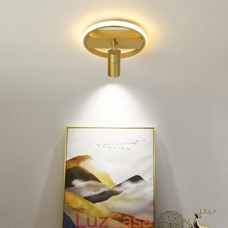 Luminária de teto acrílica minimalista para decoração, holofote