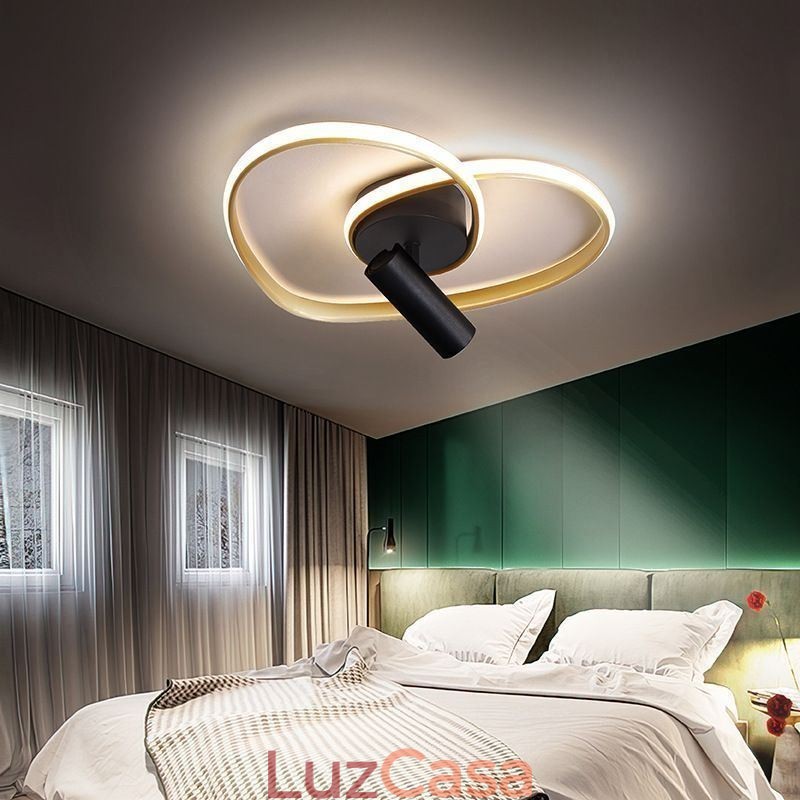 Holofote de iluminação em formato de coração dourado escovado de montagem embutida
