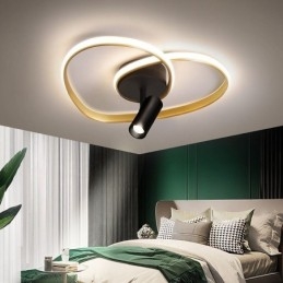 Holofote de iluminação em formato de coração dourado escovado de montagem embutida
