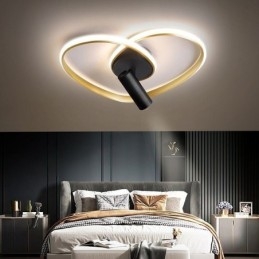 Holofote de iluminação em formato de coração dourado escovado de montagem embutida
