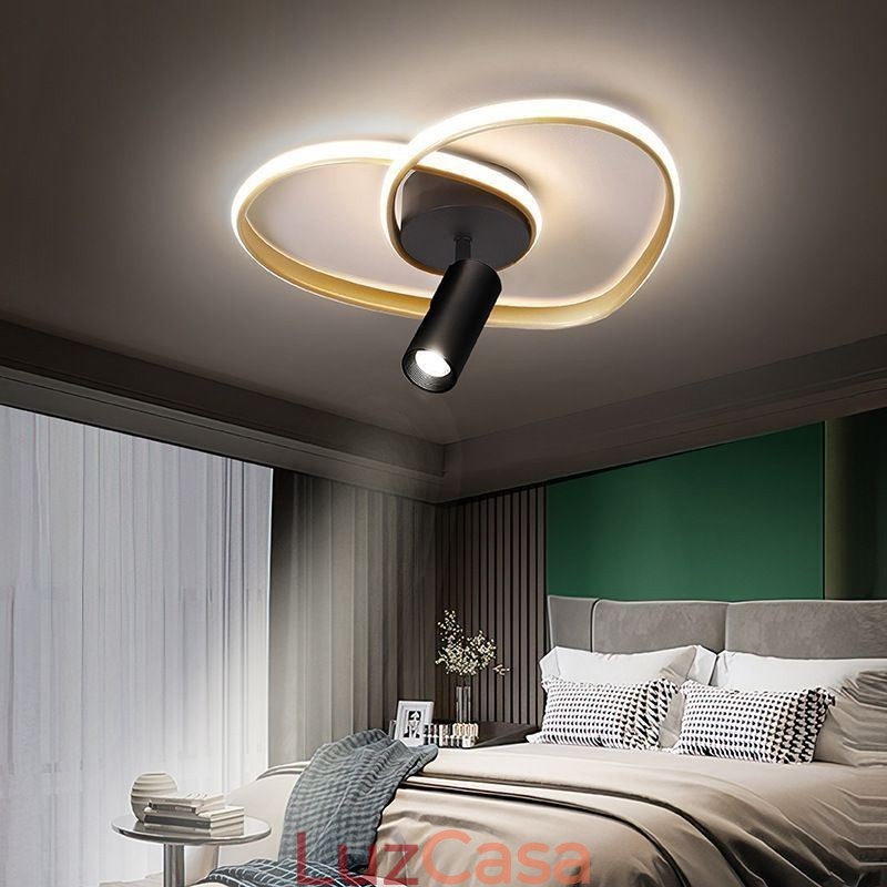 Holofote de iluminação em formato de coração dourado escovado de montagem embutida