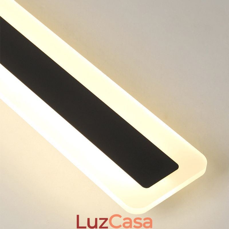 Luminária de teto acrílica de montagem embutida linear Spotlight