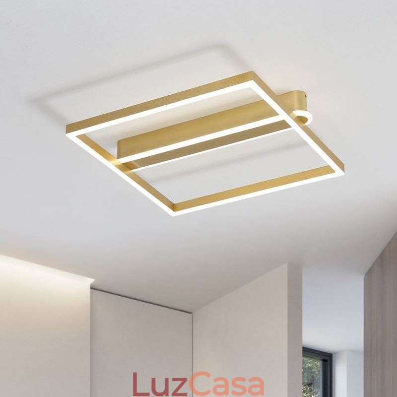 Luminária de teto quadrada acrílica embutida