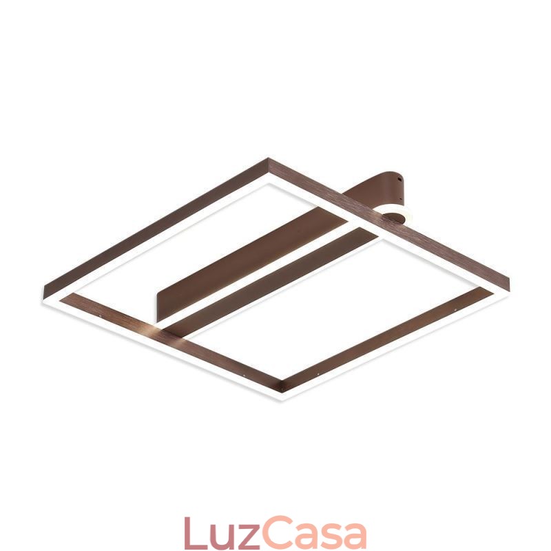 Luminária de teto quadrada acrílica embutida