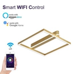 Luminária de teto quadrada acrílica embutida