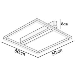 Luminária de teto quadrada acrílica embutida