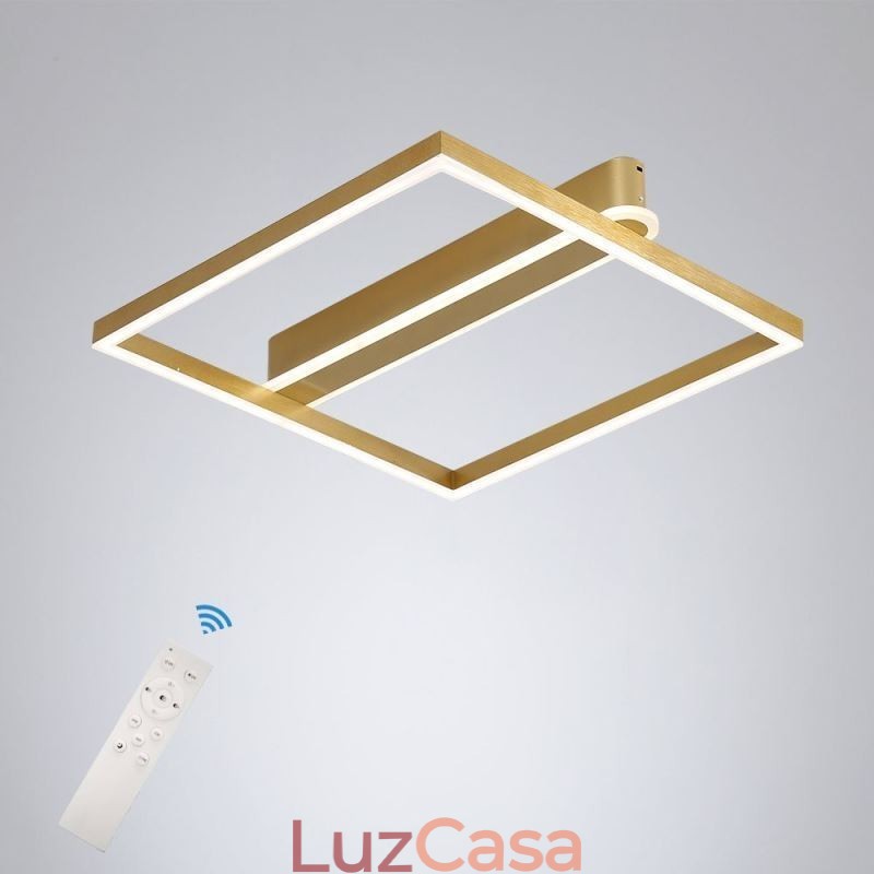 Luminária de teto quadrada acrílica embutida