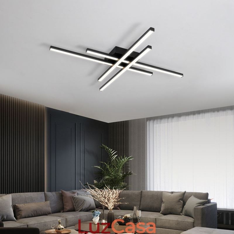 Luminária de teto embutida linear simples iluminação acrílica