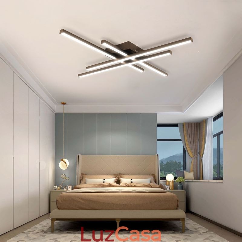 Luminária de teto embutida linear simples iluminação acrílica