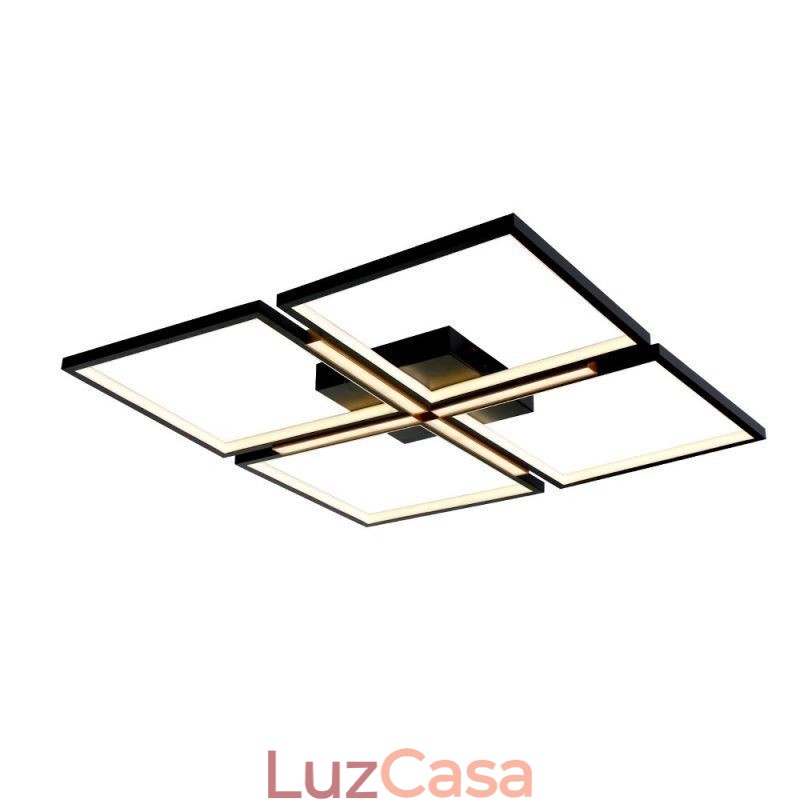 Luminária de teto quadrada embutida, luz decorativa acrílica