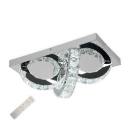 Luminária de teto de cristal semi-anel embutida