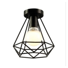 Luminária de teto embutida em formato de diamante
