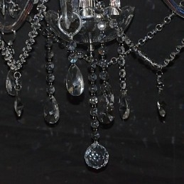 Lustre moderno esplêndido de 3 luzes com braço de cristal