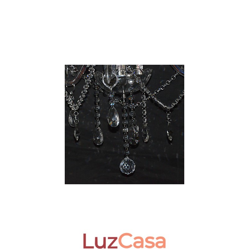 Lustre moderno esplêndido de 3 luzes com braço de cristal