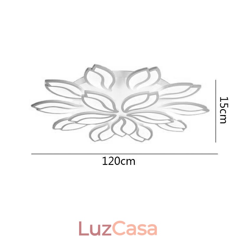 Luminária de teto embutida em forma de flor acrílica