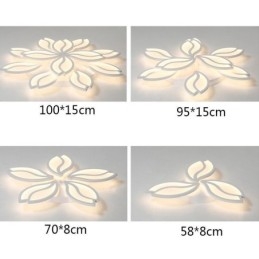 Luminária de teto embutida em forma de flor acrílica