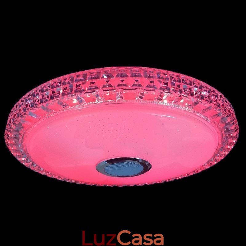 Luminária de teto embutida com controle remoto por aplicativo Bluetooth Music Speaker Light