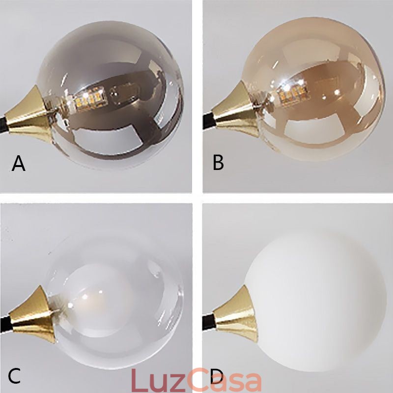 Luminária de teto Magic Bean de montagem embutida em bola de vidro