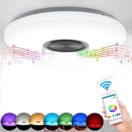 Luminária decorativa embutida com controle remoto por aplicativo, lâmpada com alto-falante musical Bluetooth Luminária decorativa embutida com controle remoto por aplicativo, lâmpada com alto-falante musical Bluetooth