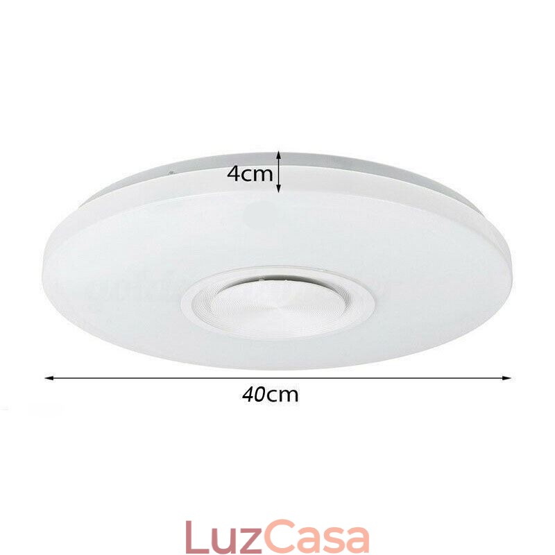 Luminária decorativa embutida com controle remoto por aplicativo, lâmpada com alto-falante musical Bluetooth