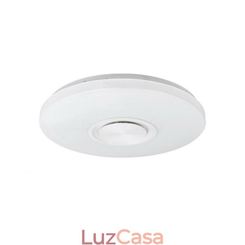 Luminária decorativa embutida com controle remoto por aplicativo, lâmpada com alto-falante musical Bluetooth