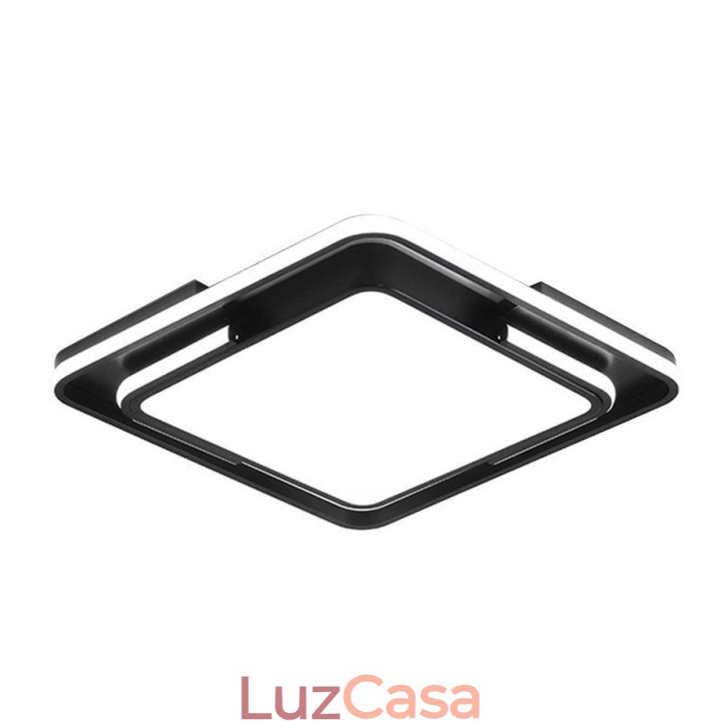 Luminária de teto quadrada de acrílico simples e moderna embutida