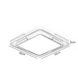 Luminária de teto quadrada de acrílico simples e moderna embutida