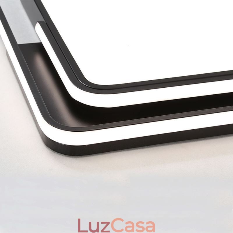 Luminária de teto quadrada de acrílico simples e moderna embutida