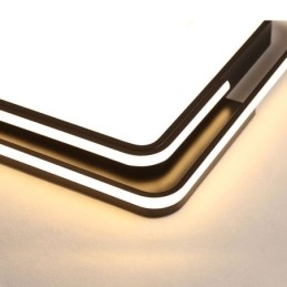 Luminária de teto quadrada de acrílico simples e moderna embutida