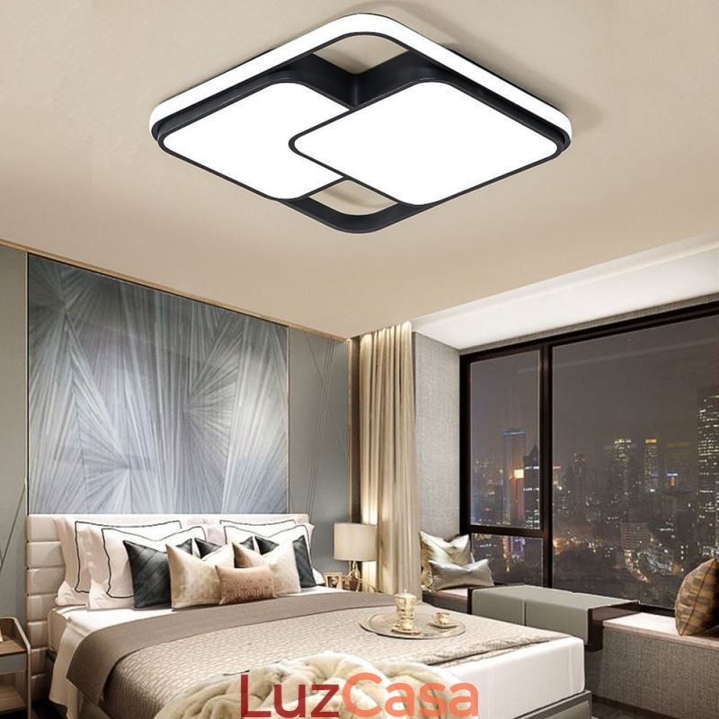 Luminária de teto geométrica moderna embutida em acrílico para decoração