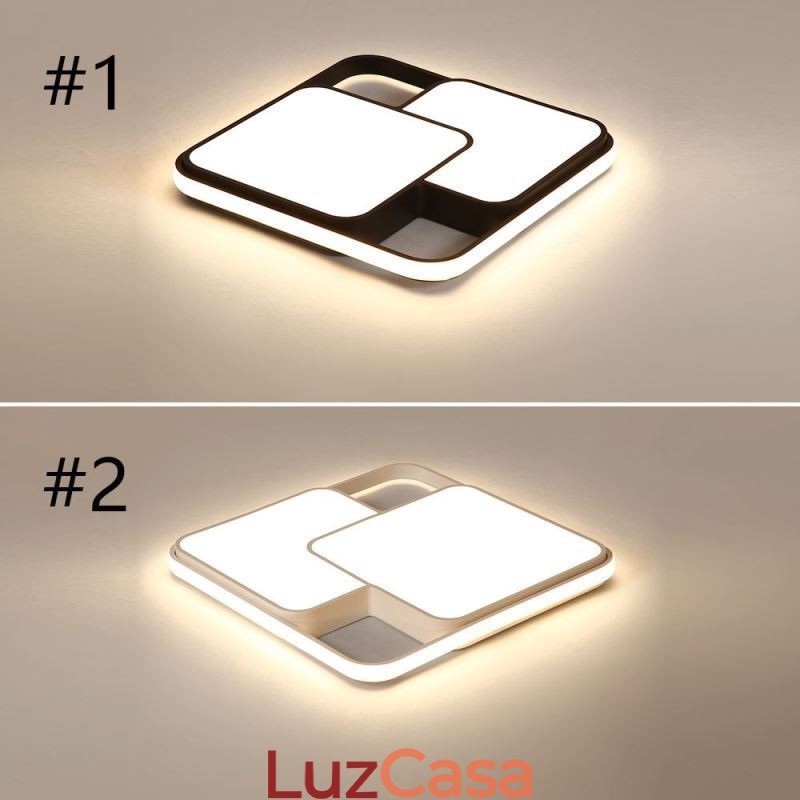 Luminária de teto geométrica moderna embutida em acrílico para decoração