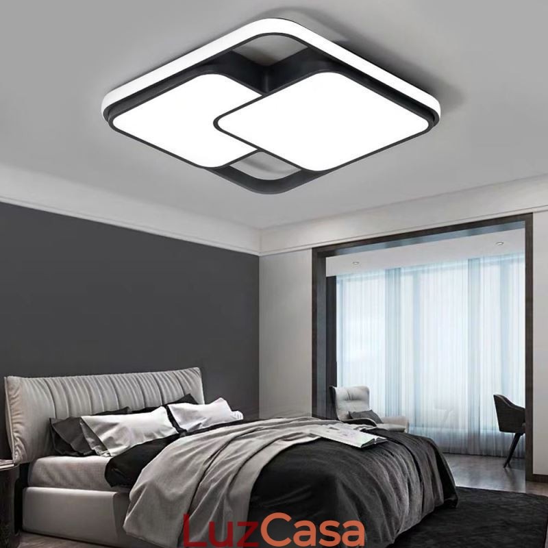 Luminária de teto geométrica moderna embutida em acrílico para decoração