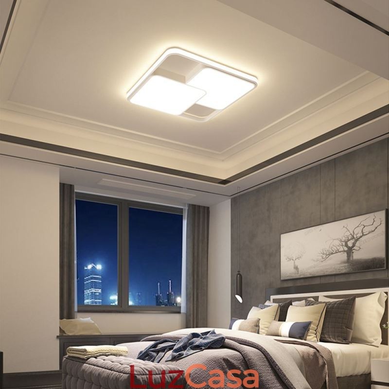Luminária de teto geométrica moderna embutida em acrílico para decoração