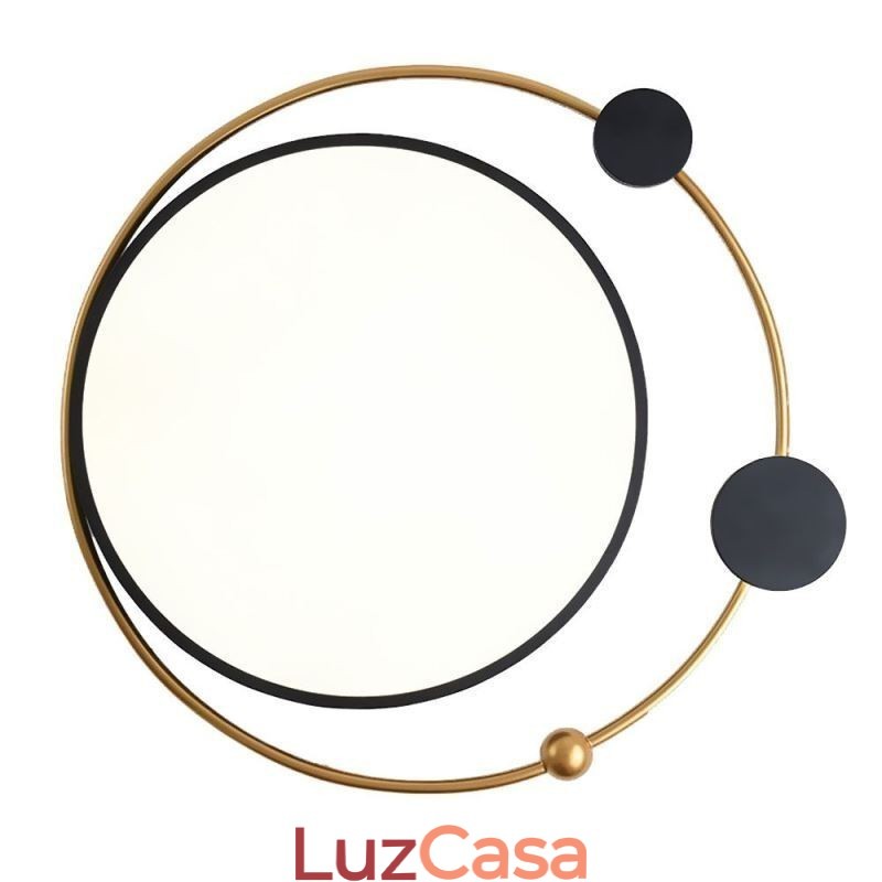 Luminária de teto contemporânea embutida em acrílico circular