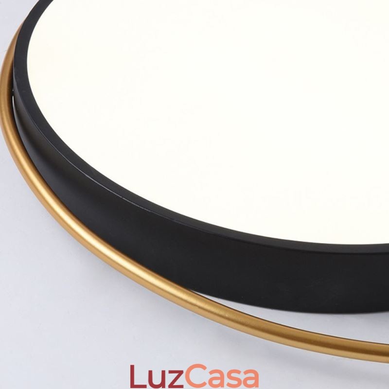 Luminária de teto contemporânea embutida em acrílico circular